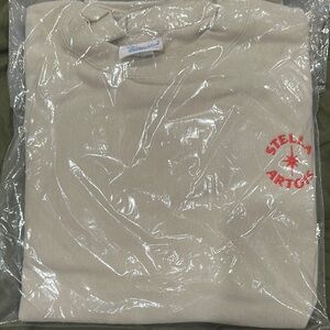Cream Sweatshirt Plain Solid Colored